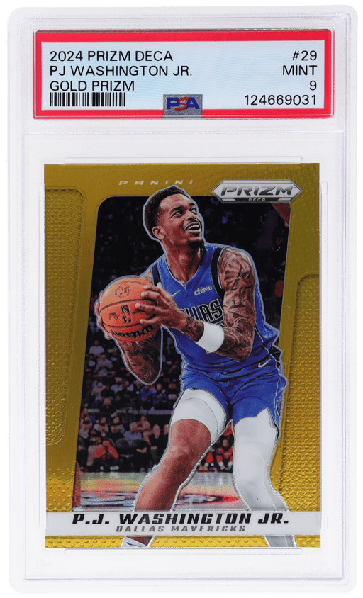 2024 Panini Prizm Deca Gold Prizm P.J. Washington Jr. #29 9/10 PSA 9