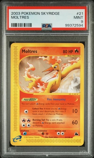 2003 POKEMON SKYRIDGE #21 MOLTRE