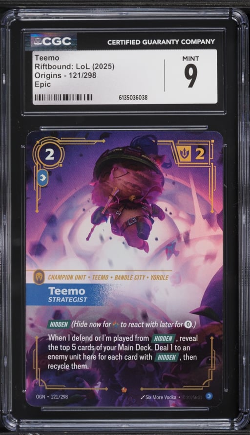 2025 Riftbound: LoL Origins Teemo #121 CGC 9 MINT