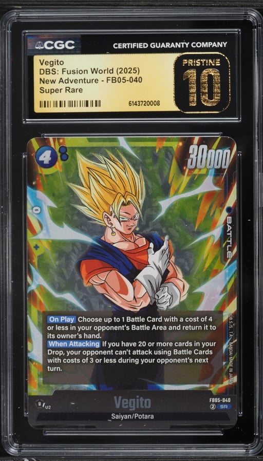2025 Dragon Ball S Fusion World New Adventure Vegito #FB05-040 CGC 10 PRISTINE