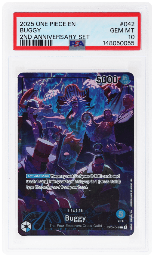 2025 One Piece 2nd Anniversary Set Buggy #OP09-042 PSA 10