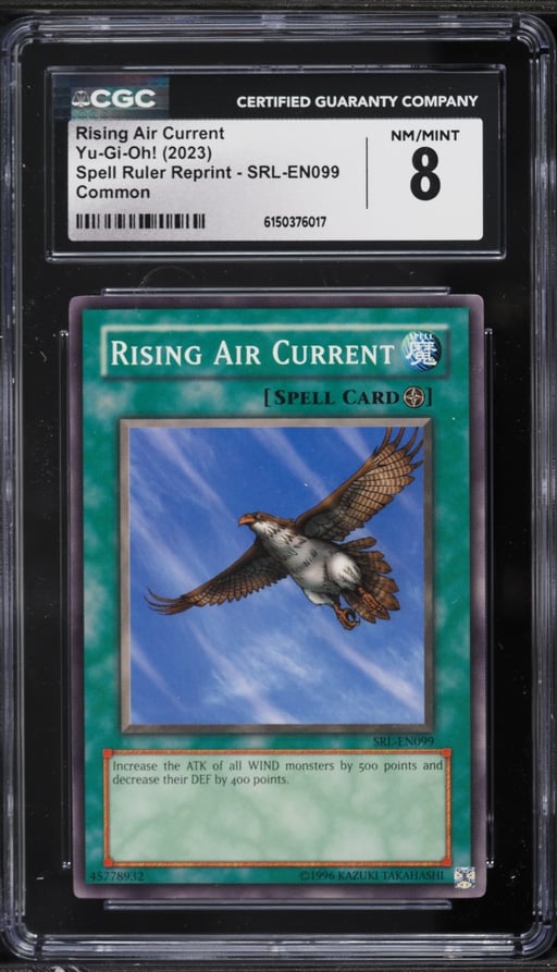2023 Yu-Gi-Oh! Spell Ruler Reprint Rising Air Current #SRL-EN099 CGC 8 NM-MT