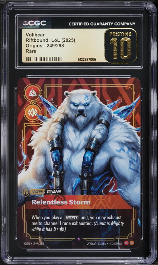 2025 Riftbound League Of Legends LoL Origins Volibear #249 CGC 10 PRISTINE