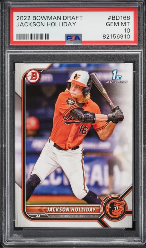 2022 Bowman Draft Jackson Holliday PROSPECT #BD-168 PSA 10 GEM MINT