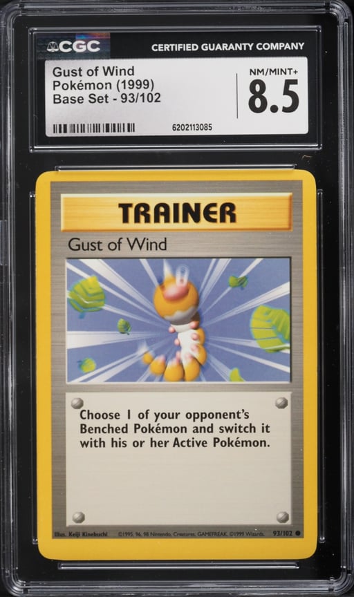 1999 Pokemon Base Set Gust Of Wind #93 CGC 8.5 NM-MT+