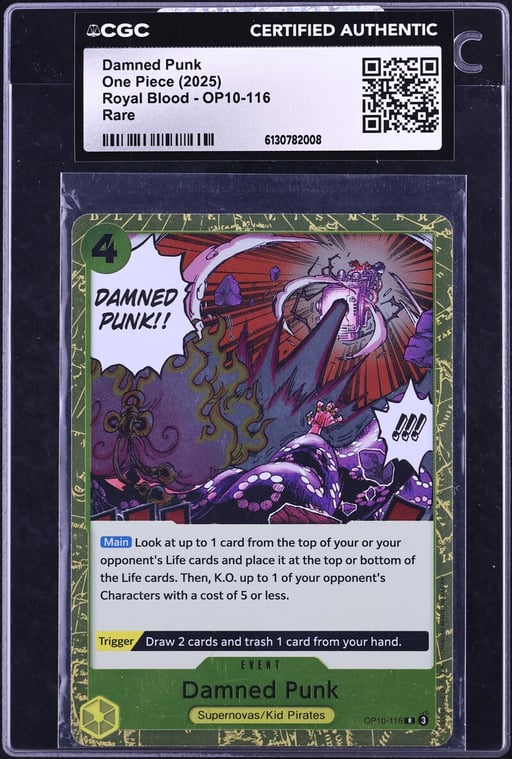 2025 One Piece Royal Blood Damned Punk #OP10-116 CGC AUTH
