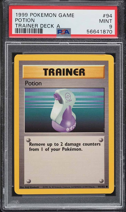 1999 Pokemon Base Set Trainer Deck A Potion #94 PSA 9 MINT