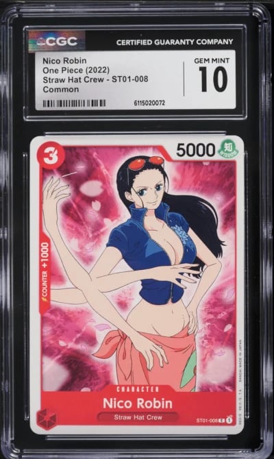 2022 One Piece Straw Hat Crew Nico Robin #ST01-008 CGC 10 GEM MINT