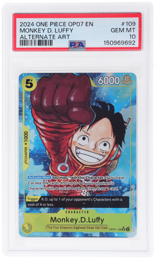 2024 One Piece 500 Years In the Future Alternate Art Monkey D. Luffy #OP07109 PSA 10