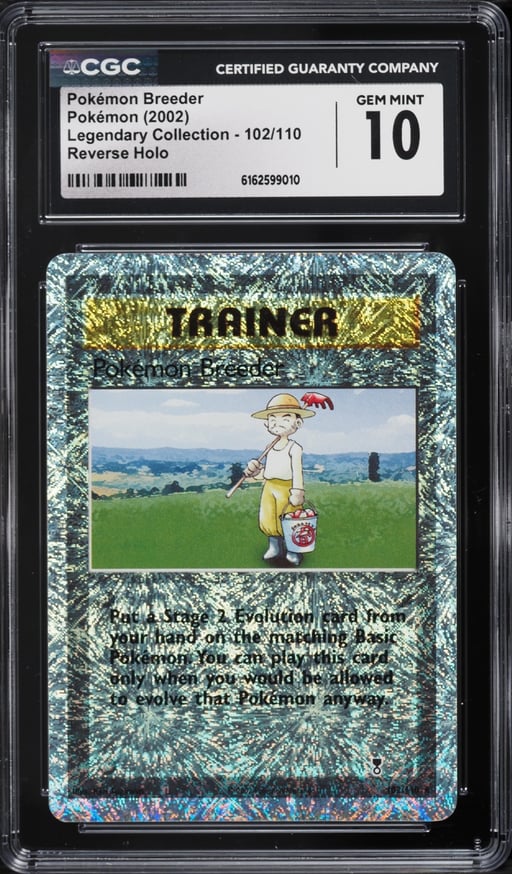 2002 Pokemon Legendary Collection Reverse Holo Pokemon Breeder #102 CGC 10 GEM MINT
