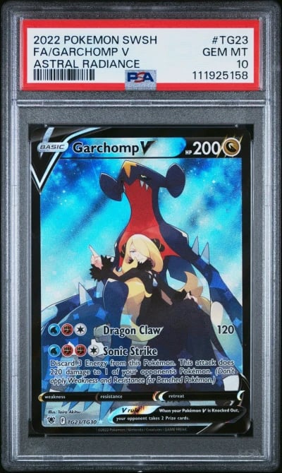 2022 POKEMON SWORD & SHIELD ASTRAL RADIANCE #TG23 FULL ART/GARCHOMP V PSA 10