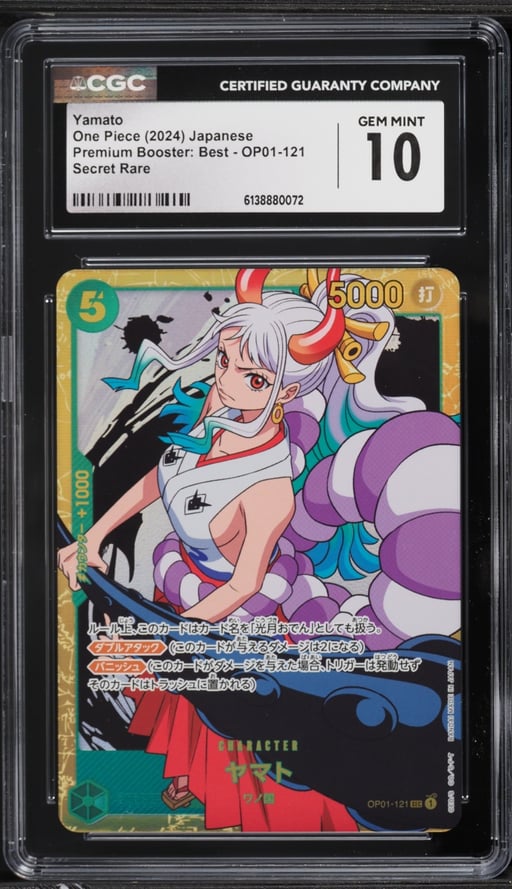 2024 One Piece Japanese Premium Booster Best SEC Yamato #OP01-121 CGC 10 GEM MINT