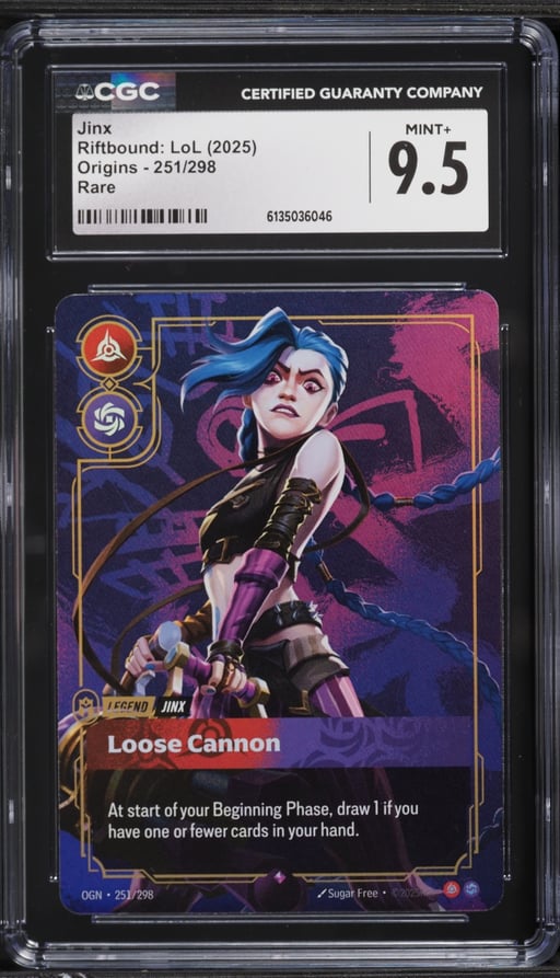 2025 Riftbound League Of Legends LoL Origins Jinx #251 CGC 9.5 MINT+