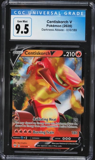 2020 Pokemon Sword & Shield Darkness Ablaze Holo Centiskorch V #033 CGC 9.5 GEM MINT
