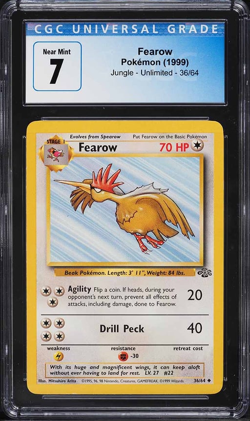 1999 Pokemon Jungle Fearow #36 CGC 7 NRMT