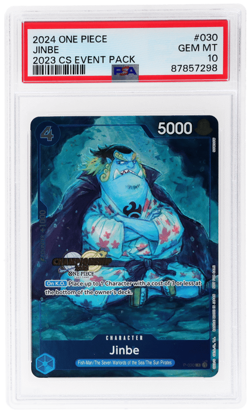 2024 One Piece Promos Championship 2023 Event Pack Jinbe #P030 PSA 10