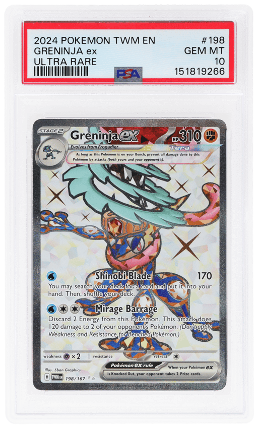 2024 Pokemon Twilight Masquerade Ultra Rare Greninja Ex #198 PSA 10