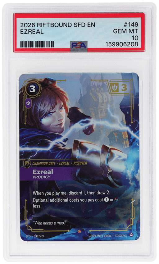 2026 Riftbound League of Legends Spiritforged Prodigy Ezreal #149 PSA 10