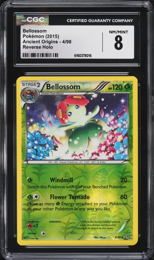 2015 Pokemon XY Ancient Origins Reverse Holo Bellossom #4 CGC 8 NM-MT