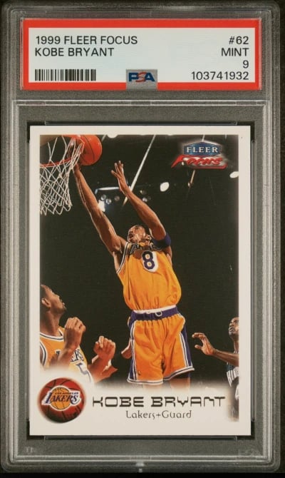 1999 FLEER FOCUS #62 KOBE BRYANT PSA 9
