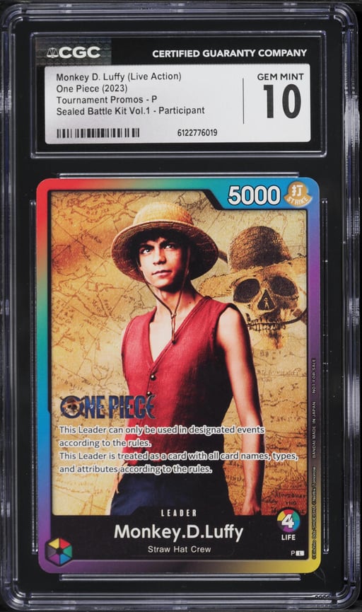 2023 One Piece Tournament Promo Sealed Battle Kit Volume 1 Monkey D. Luffy L #P CGC 10 GEM MINT