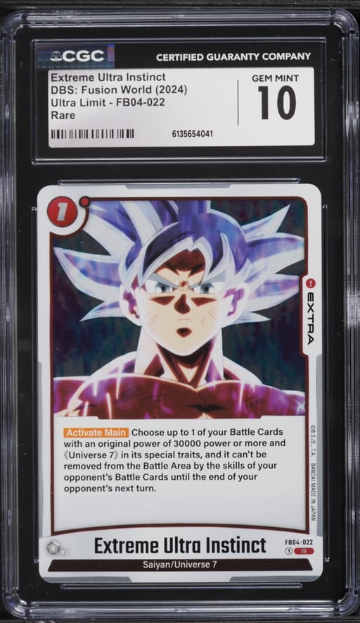 2024 Dragon Ball Super Fusion World Ultra Limit Extreme Ultra Instinct CGC 10 GEM MINT
