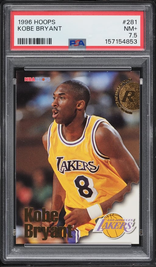 1996 Hoops Kobe Bryant ROOKIE #281 PSA 7.5 NRMT+