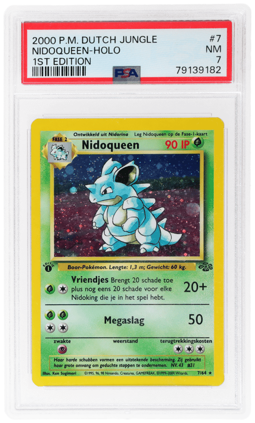 2000 Pokemon Jungle Dutch 1st Edition Holo Nidoqueen #7 PSA 7