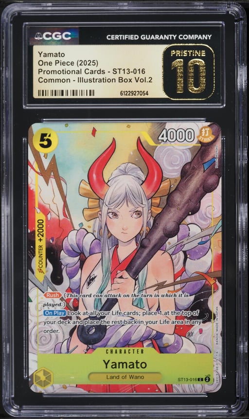 2025 One Piece Promo Illustration Box Vol. 2 Yamato #ST13-016 CGC 10 PRISTINE