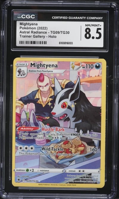 2022 Pokemon Sword & Shield Astral Radiance CHR Mightyena #TG09 CGC 8.5 NM-MT+