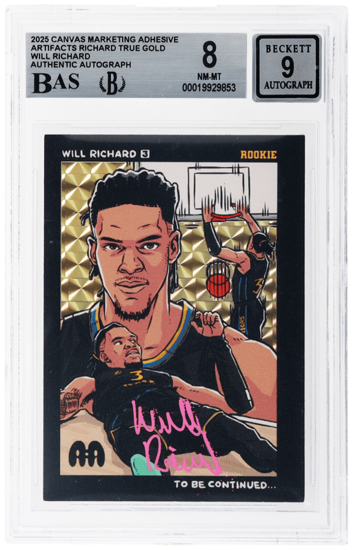 2025 Canvas Marketing Adhesive Artifacts Richard True Gold Will Richardson BGS 8