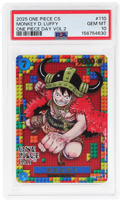 2025 One Piece Promotional Cards Simplified Chinese One Piece Day Volume 2 Monkey D. Luffy #P110 PSA 10