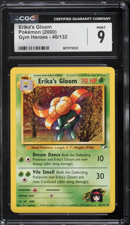 2000 Pokemon Gym Heroes Erika's Gloom #46 CGC 9 MINT