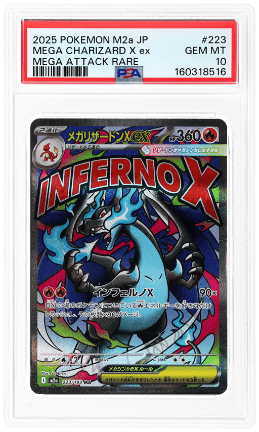 2025 Pokemon Mega Dream Ex High Class Expansion Japanese Mega Attack Rare Mega Charizard X Ex #223 PSA 10