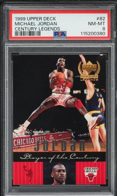 1999 Upper Deck Century Legends Michael Jordan #82 PSA 8 NM-MT