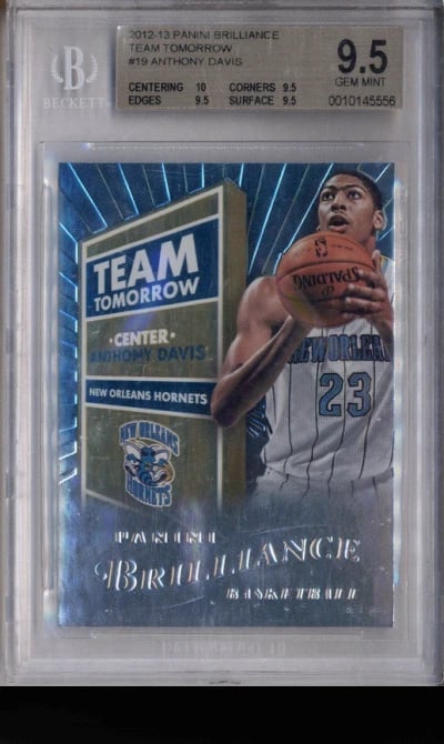 2012 Panini Brilliance Team Tomorrow #19 Anthony Davis BGS 9.5
