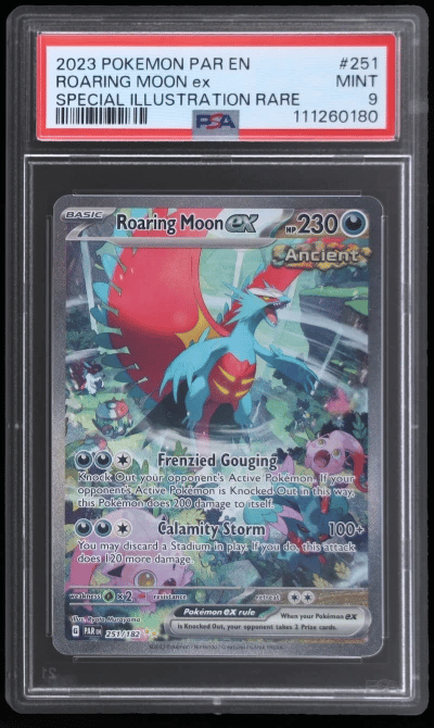 2023 Pokemon Scarlet and Violet Paradox Rift Special Illustration Rare Roaring Moon Ex #251 PSA 9