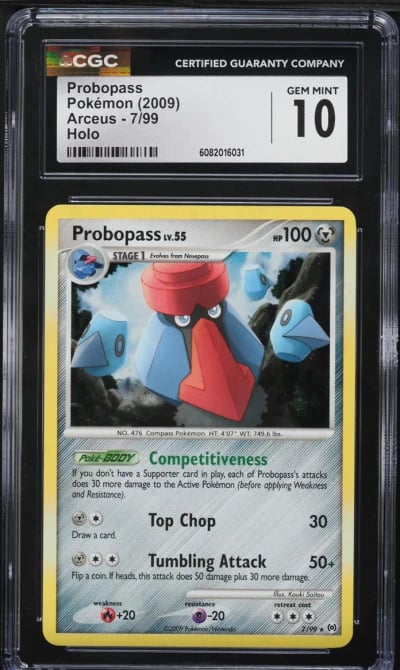 2009 Pokemon Platinum Arceus Holo Probopass #7 CGC 10 GEM MINT
