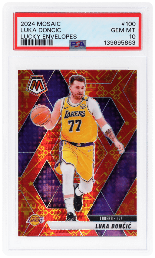 2024 Panini Mosaic Lucky Envelopes Luka Doncic #100 2/8 PSA 10