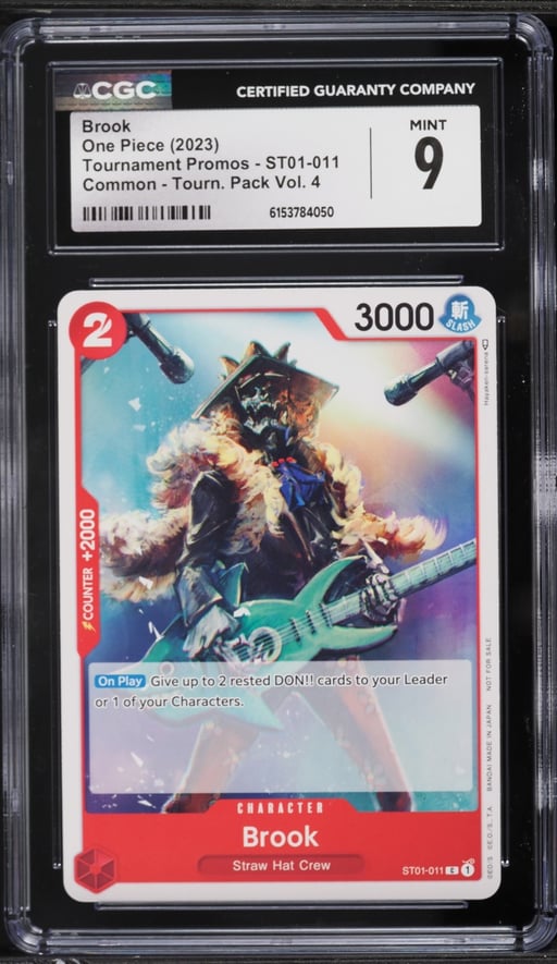 2023 One Piece Tournament Promo Pack Vol. 4 Brook #ST01-011 CGC 9 MINT