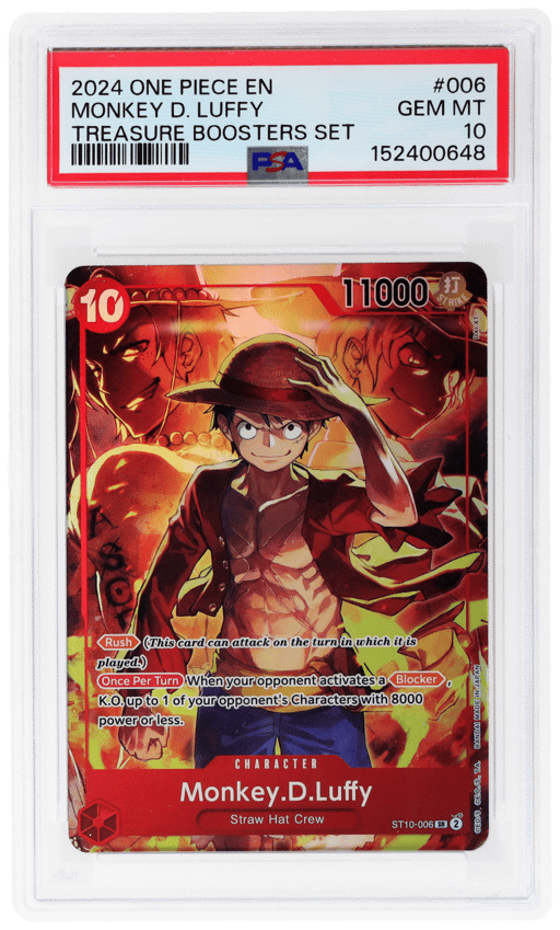 2024 One Piece Promo Treasure Booster Set Monkey D. Luffy #ST10006 PSA 10