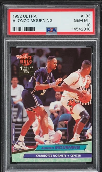 1992 Ultra Basketball Alonzo Mourning ROOKIE #193 PSA 10 GEM MINT