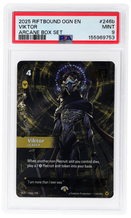 2025 Riftbound League of Legends Origins Arcane Box Set Viktor Leader #246b PSA 9