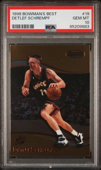 1998 BOWMAN'S BEST #19 DETLEF SCHREMPF PSA 10