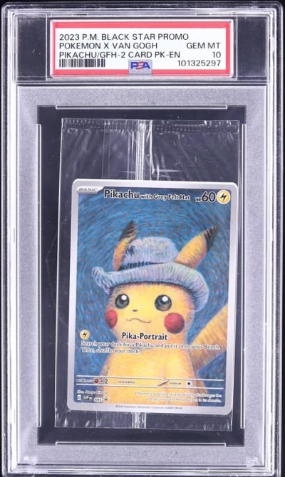 2023 Pokemon SV Black Star Promo Van Gogh Pikachu With Grey Felt Hat #85 PSA 10