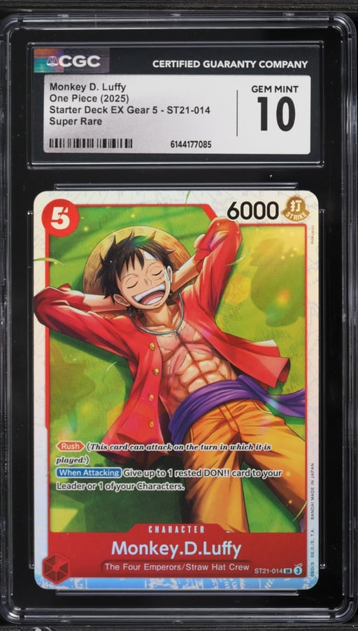 2025 One Piece Starter Deck EX Gear 5 SR Monkey D. Luffy #ST21-014 CGC 10 GEM MINT