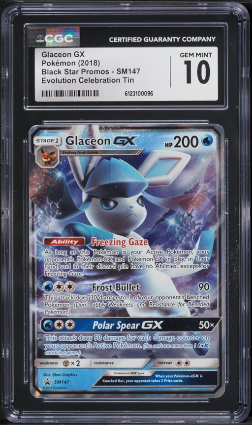 2018 Pokemon Sun & Moon Promos Evolution Celebration Holo Glaceon GX #SM147 CGC 10 GEM MINT