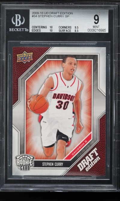 2009 Upper Deck Draft Edition Stephen Curry ROOKIE #34 BGS 9 MINT