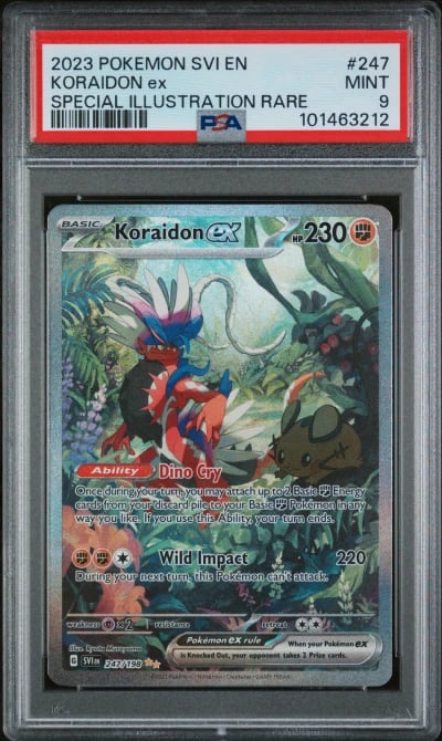 2023 POKEMON SVI EN-SCARLET & VIOLET SPECIAL ILLUSTRATION RARE KORAIDON EX PSA 9