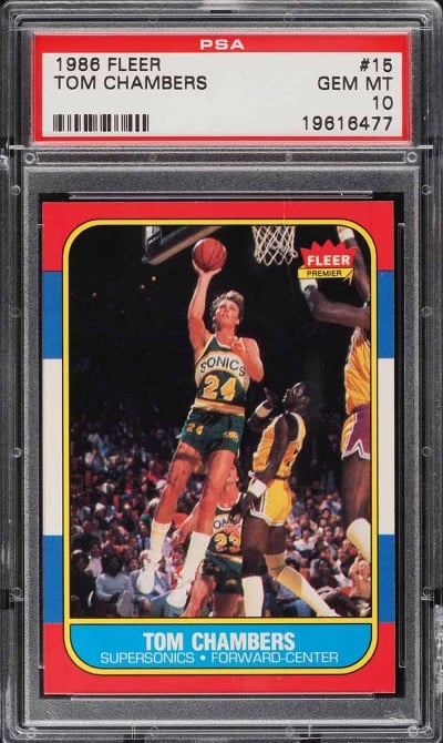 1986 Fleer Basketball Tom Chambe